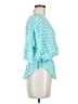 Escapada 100% Rayon Teal 3/4 Sleeve Blouse Size M - photo 4