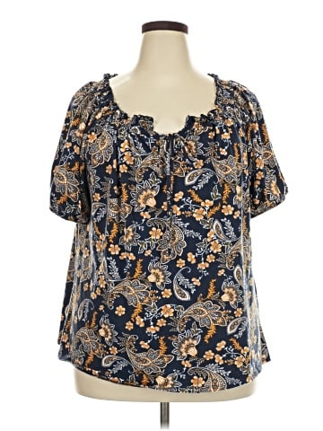Perseption Concept Short Sleeve Blouse (view 1)