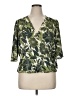 Ava & Aiden 100% Polyester Green 3/4 Sleeve Blouse Size XL - photo 1