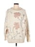Lafayette 148 New York Floral Ivory Pullover Sweater Size L - photo 1