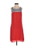 Le Sample Color Block Red Orange Casual Dress Size XS - photo 1
