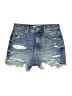 Zara Blue Denim Shorts Size 0 - photo 1