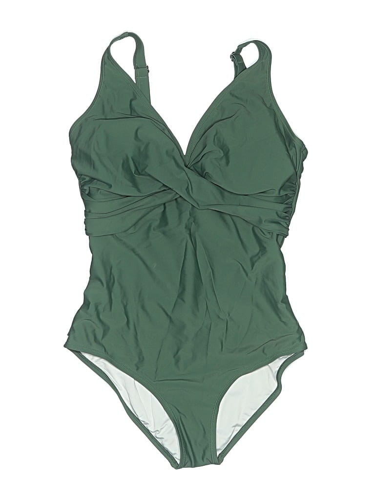 Pre-owned Assorted Brands One Piece Swimsuit In Green