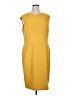 Kasper Solid Yellow Cocktail Dress Size XL (estimated) - photo 1