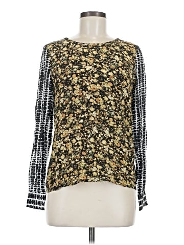 Piperlime Long Sleeve Silk Top (view 1)