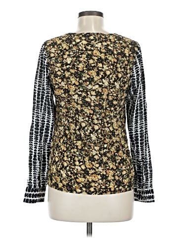 Piperlime Long Sleeve Silk Top (view 2)
