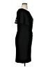 Echo Solid Black Cocktail Dress Size 14 - photo 4