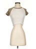 TNA 100% Cotton Tan Short Sleeve Turtleneck Size XS - photo 1