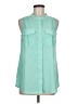 J.Crew Factory Store 100% Polyester Teal Sleeveless Blouse Size 8 - photo 1