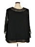 Alyx 100% Polyester Black 3/4 Sleeve Blouse Size 3X - photo 1