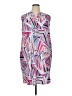 Attention 100% Polyester Graphic Pink Casual Dress Size XL - photo 1