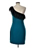 Jay Godfrey Color Block Teal Cocktail Dress Size 10 - photo 2