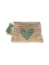 Aerin 100% Raffia Green Makeup Bag One size - photo 1