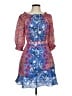 Saloni 100% Silk Blue 3/4 Sleeve Silk Top Size 6 - photo 1