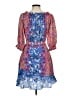 Saloni 100% Silk Blue 3/4 Sleeve Silk Top Size 6 - photo 2
