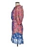 Saloni 100% Silk Blue 3/4 Sleeve Silk Top Size 6 - photo 5