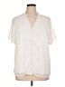 Shein 100% Polyester Ivory Short Sleeve Blouse Size XL (tall) - photo 1