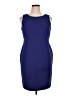 Kasper Solid Blue Cocktail Dress Size 16 (petite) - photo 1