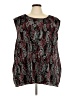Maggie Barnes 100% Polyester Black Sleeveless Blouse Size 5X - photo 1