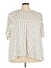 Suzanne Betro Polka Dots Ivory 3/4 Sleeve Blouse Size 4X - photo 1