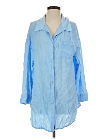 Shade & Shore 3/4 Sleeve Button-Down Shirt (view 1)