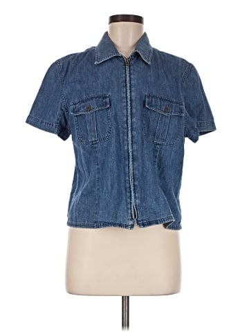 Marsh Landing Blues Short Sleeve Button-Down Shirt (view 1)