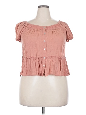 Derek Heart Short Sleeve Blouse (view 1)