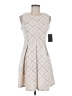 Want and Need 100% Polyester Argyle Ivory Cocktail Dress Size L - photo 1