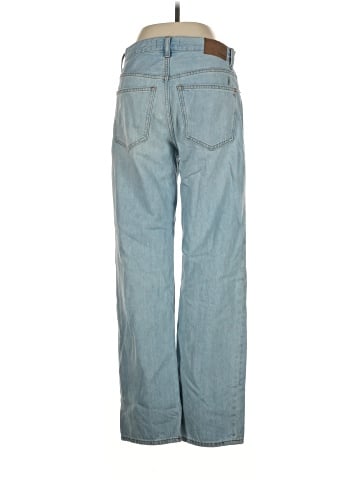 Madewell Low-Slung Straight Jeans in Fitzgerald Wash: Ripped Edition (view 2)