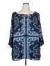 Westport 100% Polyester Blue 3/4 Sleeve Blouse Size 2X - photo 1