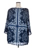 Westport 100% Polyester Blue 3/4 Sleeve Blouse Size 2X - photo 2