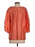 Talbots 100% Silk Orange 3/4 Sleeve Silk Top Size S - photo 2