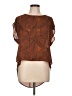 Ro & De 100% Polyester Brown Short Sleeve Blouse Size L - photo 1