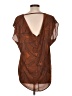 Ro & De 100% Polyester Brown Short Sleeve Blouse Size L - photo 2