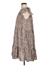 Hayden 100% Polyester Print Gray Casual Dress Size L - photo 5