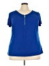 Roz & Ali Blue Short Sleeve Top Size 3X - photo 1