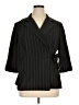 Fashion Bug 100% Polyester Stripes Black Blazer Size 16W - photo 1