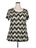 Lularoe Chevron-herringbone Gray Short Sleeve Blouse Size 2X - photo 1