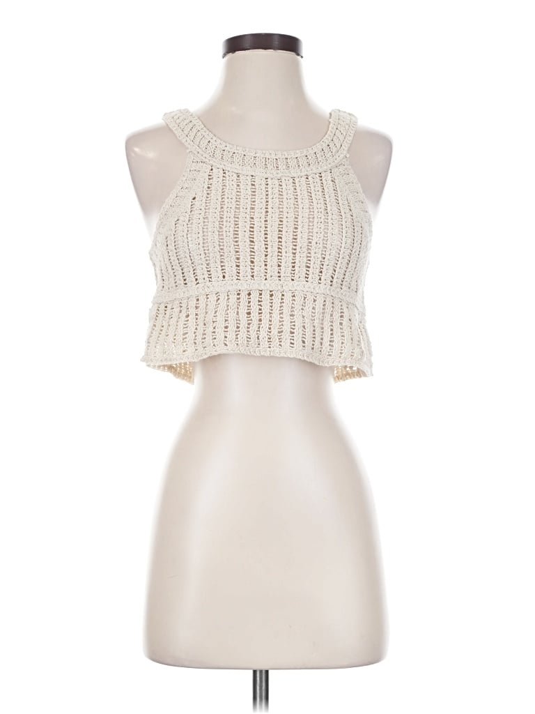 Pre-owned Timing Sleeveless Top Ivory Halter Neckline Tops