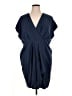 DKNY Solid Blue Cocktail Dress Size 16 - photo 1