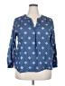 Gap Outlet Blue 3/4 Sleeve Blouse Size XXL - photo 1