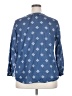 Gap Outlet Blue 3/4 Sleeve Blouse Size XXL - photo 2