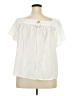 Torrid 100% Cotton Ivory Short Sleeve Blouse Size 3X Plus (3) - photo 2