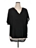 Gibson Latimer 100% Polyester Black Short Sleeve Blouse Size XL - photo 1