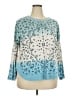 Democracy Print Blue Pullover Sweater Size 2X - photo 1