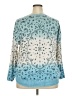 Democracy Print Blue Pullover Sweater Size 2X - photo 2
