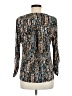 Anne Klein Animal Print Blue Long Sleeve Blouse Size M - photo 2