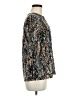 Anne Klein Animal Print Blue Long Sleeve Blouse Size M - photo 4