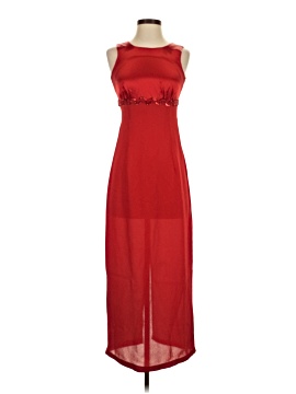byer too red dress Vintage byer too semi sheer midi dress