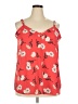 Torrid 100% Polyester Red Sleeveless Blouse Size 2X Plus (2) - photo 1